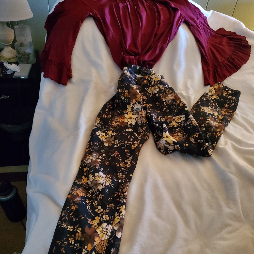 7 For All Mankind Black With Florak pmPrint